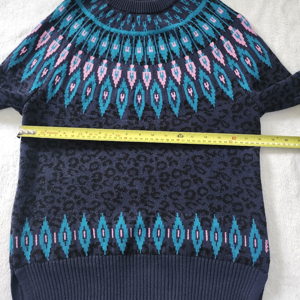 CHARTER CLUB Women's Cotton Blend Crewneck Knit Fair Isle Sweater Small Multi - Picture 4 of 9